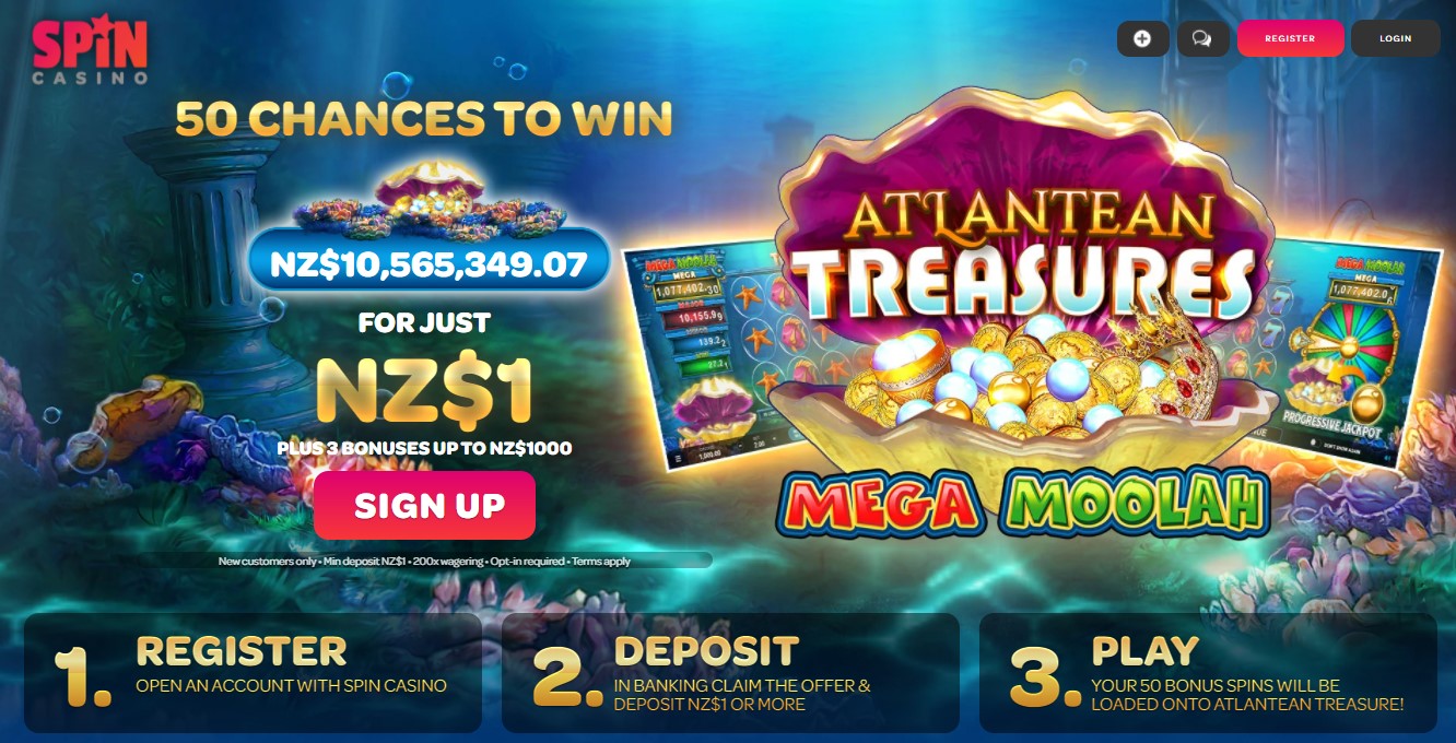 Spin Casino NZ 🥇 Get 50 Free Spins on $1 Deposit Now