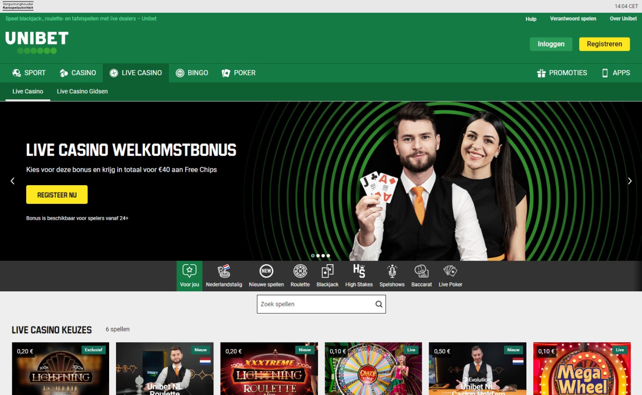 Unibet Casino review met gratis slots en alle bonussen in 2025