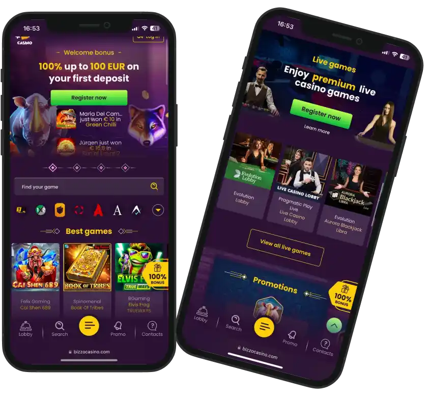 Bizzo Casino App | Download auf iOS und Android